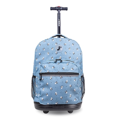 J World New York Sunrise Kids Rolling Backpack - PANDA