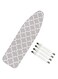 Ironing Board Cover with 2.5mm Foam, 4 Elastic Fasteners, 100% Cotton Material, Multi-Layers Durable Thick Padding, Heat Resistance, Fast and Smoother Ironing (L 124 x W 45cm, Gray Lantern)