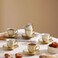Home Kamari Espresso Cup Saucer Set - White Gold