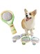 Dog Toys for Small Dogs &ndash; Interactive Tennis Outfit Toy, Sound Paper &amp; Funny Shape, 3 Sporty Colors, Squeaky &amp; Attractive, Cotton Fabric, Perfect Puppy Toy for Playtime &amp; Chew Fun (green)