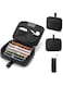 NALACAL Strap Storage Box, Leather Watch Band Storage Case Waterproof Portable Watch Strap Organizer Bag, Electronics Travel Accessories Organizer Bag for Watch, Watch Bands, Cable, Charger, Headset