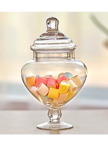 European Style Glass Decoration Candy Jar White 12.5 X 12.5centimeter Wedding Decoration