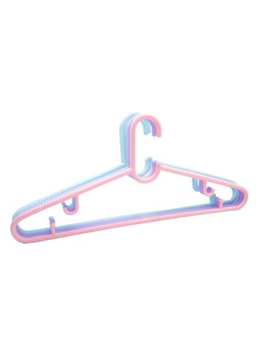 Plastic Hangers 5 Pack -Multicolour Plastic Hangers - Space Saving Clothes Hangers for Shirts, Pants &amp; for Everyday Use - Clothing Hangers with Hooks