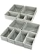 12 Pcs Clothes Drawer Organisers&iuml;&frac14;&OElig;Foldable Underwear Drawer Organizer and Closet Dividers&iuml;&frac14;&OElig;Storage Dresser Drawer Dividers&iuml;&frac14;&OElig;for Clothes, Socks, Bras, Underwear, Towels, Leggings, Jeans and Sweaters&iuml;&frac14;&OElig;Grey &amp; White