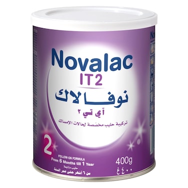 Novalac IT Follow-on Formula Milk Powder, Stage 2, from 6 Months to 1 Year, 400g