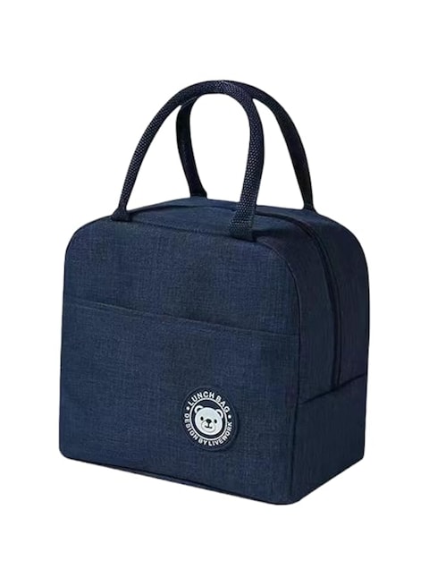 Wander Agio Unisex Travel Picnic Kit Bags Vacation Food Bag Organizer Child Junket Lunch Thermal Box Dark Blue 3