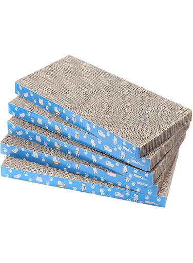 Mankaide 5 Packs in 1 Cat Scratch Pad, Cat Scratcher Cardboard,Reversible,Durable Recyclable Cardboard, Premium Scratch, Suitable for Cats to Rest, Grind Claws and Play