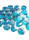 Aquarium Glass Stones Decorative Marbles Pebbles, Freshwater Artificial Frosted Rocks Fish Bowls Gravels for Tank Crafts Decor Vase Filler 500g (Sea Blue)