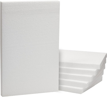 3 Pack White Craft Foam A3 Size (2cm Thick) &ndash; Polystyrene Thermocol Styrofoam Sheets for Art Sculpting, Flower Arrangements, Modeling, DIY Crafts, School, Office &amp; Home