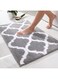 OLANLY Bathroom Rugs 30x20, Soft and Absorbent Microfiber Bath Rugs, Non-Slip Shaggy Shower Carpet, Machine Wash Dry, Bath Mats for Bathroom Floor, Tub and Shower, Grey