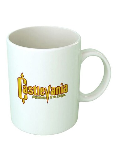 Print Castle Vania Printed Ceramic Mug White/Yellow
