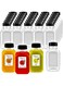 Green Direct 8 oz. Small Juice Bottles For Juicing   Clear Refillable And Reusable Bottles with Lids   Empty Plastic Bottles with Caps   BPA Free Drink Bottle for Water and Fruit Drinks, Pack of 35