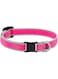 Lupine Pet Reflective Huighlights Cat Collar with Safety Buckle 8-12" &ndash; Pink Diamond