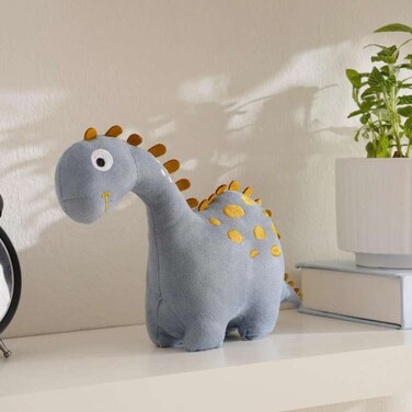 Home Dinosaur Plush Cushion - Grey