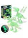Azonee Luminous Dinosaur Fossils, Take Apart Dinosaur Toys with 2 Screwdrivers, Glow in The Dark Skeletons STEM Building Set for Kids Aged 3-9