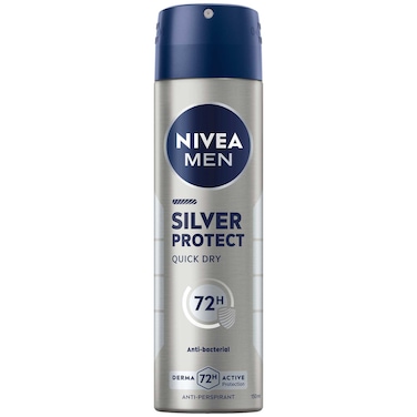 NIVEA MEN Antiperspirant Spray for Men Silver Protect Antibacterial Protection 150ml