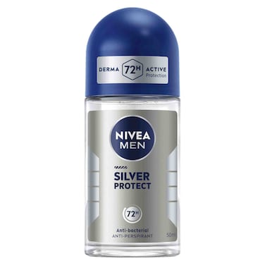 NIVEA MEN Antiperspirant Roll-on for Men Silver Protect Antibacterial Protection 50ml