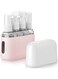 4-in-1 Travel Toiletries Bottles Set, Leak Proof Dispenser with Labels and Storage Box