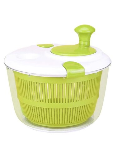 Salad Vegetable Dehydrator Salad Rotor with Handle &acirc;&euro;&ldquo; Manual Lettuce Washing &amp; Drying Machine, Easy Water Drainage, Green &acirc;&euro;&ldquo; Ideal for Washing, Drying &amp; Preparing Fresh Greens, Vegetables, and Fruits