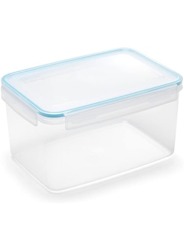 Addis Clip And Close Rectangle Food Storage Box, 4.6 Litre Capacity, Clear