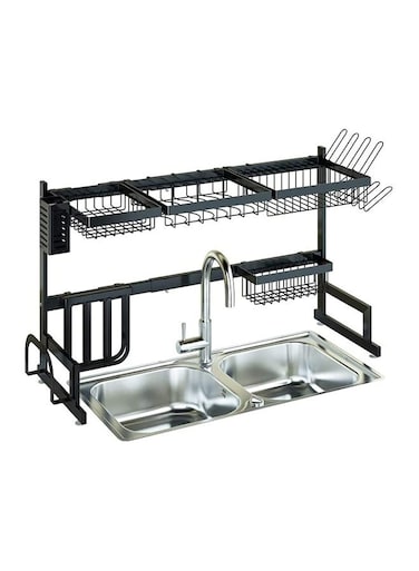 Dish Drying Rack Over The Sink Silver 38.1 x 58.42 x 17.78cm