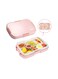 COOLBABY Kids Lunch Box, Bento Box for Kid with 6 Compartments, Suitable for Microwave and Dishwasher, 920ml Lunch Container for Kids(Pink）