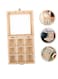 9-Slot Mini Wooden Storage Box With Glass Cover Collectibles Display Case Square Wood Organizer Box With Dividers Storage And Organizer Case For Tea Essential Oils Spices And More