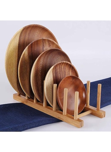 Blueberry Multi-Purpose Wooden Dish Rack Beige -1
