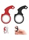 Lonimia 2Pcs Key Chain Spinner Toys,0.67in Inner Diameter with 2pcs Key Rings, Finger Fidget Keychain Key Ring Spinner Toy Gifts for Kids Adults Finger Exercising Anxiety Relief (Black, Red)