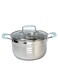 Stainless Steel Casserole With Blue Color Silicon Handle