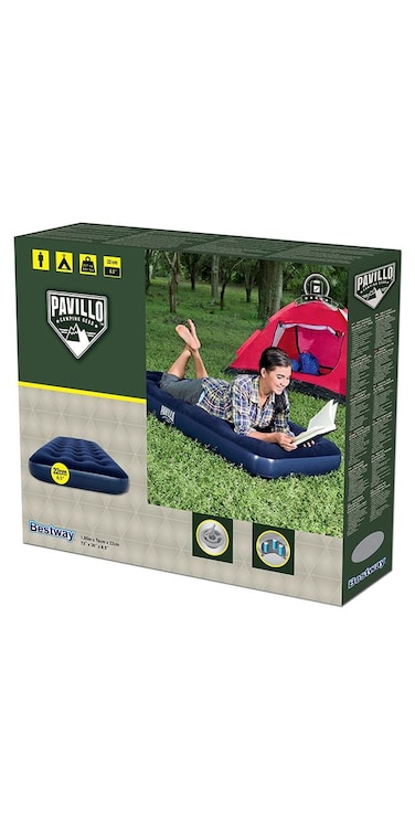 Inflatable Pavillo Horizon Airbed Acrylic Blue 73 x 30 x 8.5inch