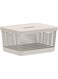 OU Grid Basket with Lid, 8 Liter Capacity, Beige