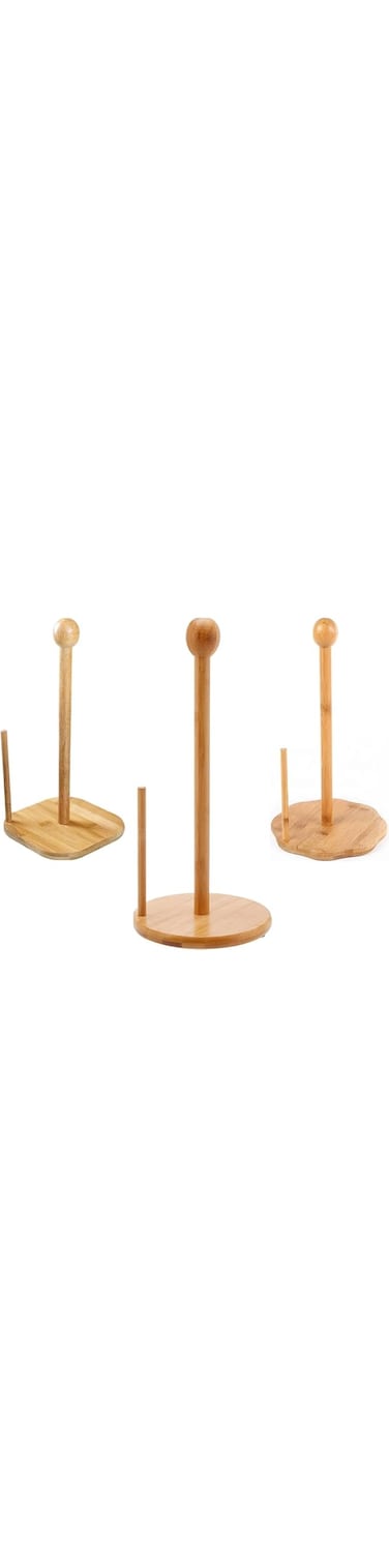 MOMENT 1 Pack Bamboo Roll Holder countertop Tissue Stand Bamboo Paper Towel Holder Kitchen Paper Towel Stand Tissue Holder Paper Towel Holders Tissue Paper Bamboo Toilet