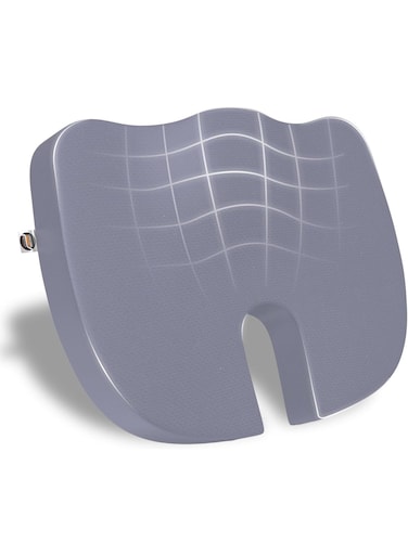 Memory Foam Coccyx Seat Cushion for Tailbone Pain   2 Years Warranty   Sciatica, Back Pain Relief - Orthopedic Chair Cushions   18 x 14 x 3 Inch   Grayish Blue