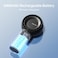 JISULIFE Portable Handheld Turbo Fan [18H Max Cooling Time], 6000mAh USB Rechargeable Personal Battery Operated Lash Small Pocket Fan with 5 Speeds for Travel/Outdoor/Home/Office - Black