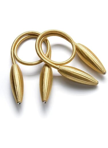 4 Pack Curtain Tiebacks Curtain Holdbacks Home Decorative Window Drape Twist TieBacks DIY Various Modelling Decorative(Gold)