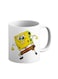 Sponge Bob Printed Ceramic Coffee Mug White/Yellow