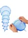 CHIC Silicone Stretch Lids 6 Pack Suction Lid - Multi Size Stretchable Covers For Bowls, Cups, Pots, Can, Mason Jar, Food Fresh Saver Cover, Freezable Microwavable Cover&iuml;&frac14;&circ;3 sets&iuml;&frac14;&permil;