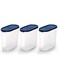 Signoraware Modular Oval No.3 Plastic Container Set 1.7 Litres Set of 3 Mod Blue