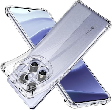 Clear Case for Xiaomi Redmi Note 14 Pro, Ultra Slim Fit Soft TPU Corner Bumper Airbag Drop Protection Shockproof Anti-Scratch Crystal Phone Cover For Redmi Note 14 Pro Transparent