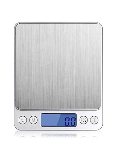 Disenkelubo Digital Kitchen Scale, 3000g 0.01oz/ 0.1g Pocket Cooking Scale, Mini Food Scale, Pro Electronic Jewelry Scale with Back-Lit LCD Display, Tare &amp; PCS Functions, Stainless Steel