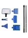 SKEIDO 5 in 1 Aquarium Cleaning Tools Fish Net Gravel Rake Algae Scraper Fork Sponge Brush Aquarium Accessories Aquarium Tank Clean Set