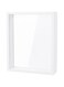 OLYCRAFT 8.3x2.4x10.2 inch Rectangle Shadow Box Wood Shadow Box Display Case Shadow Box Frame with Double Sided Clear Acrylic Window for Dried Flowers Leaves Specimen - White