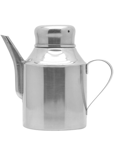 RAJ STEEL OIL CAN, 11 OZ , SILVER, SOCC01, Oil Pot , Ghee Pot , Vinegar Pot