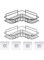 Corner Wall-Mounted Shelves Wire Racks, Set of 2, Black