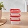 LocknLock EzLock 250ml Square Food Storage Containers &ndash; Set of 3, Stackable &amp; Microwave-Safe