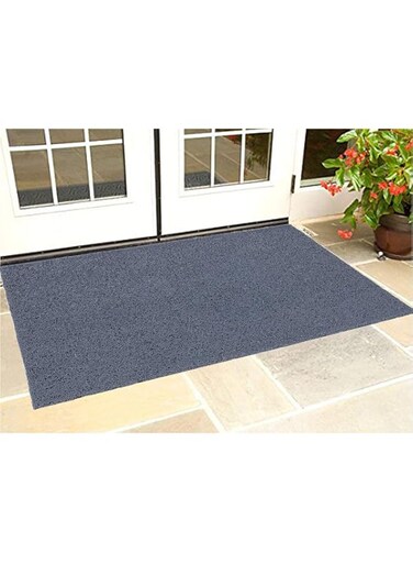 KUBER INDUSTRIES Rubber 1 Piece Large Size Door Mat 24x36'' (Grey)