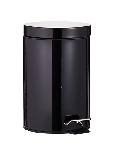 Vague Stainless Steel Pedal Bin, 3 Litre Capacity, Black