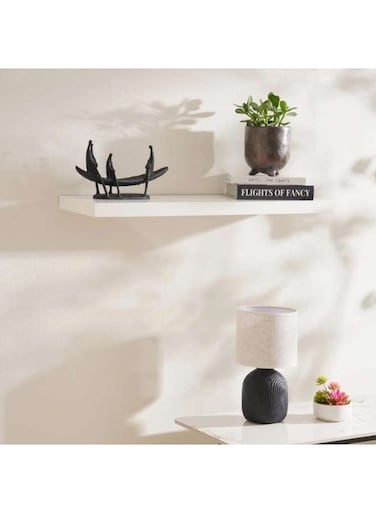 Floating Wall Shelf 24x4x80cm - White White