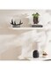 Floating Wall Shelf 24x4x80cm - White White